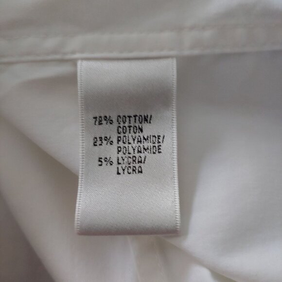 Lafayette 148 Crisp White Button Down Shirt Poplin Minimalist Staple Piece 12 - Picture 10 of 11